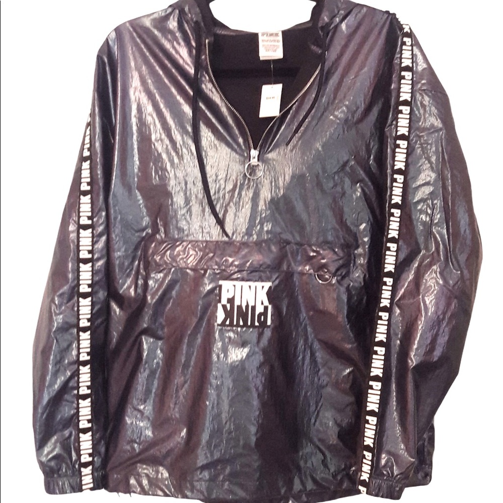 NEW VS  PINK Hologram Zip Anorak Hoodie Jacket